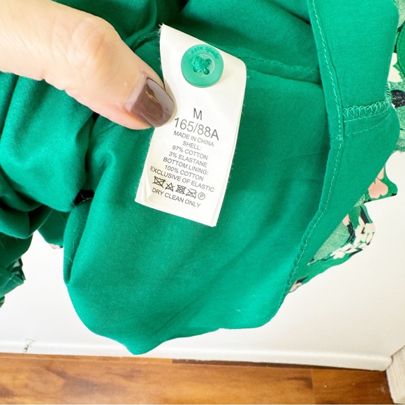 Kate Spade Green Floral Poplin Dress Medium - Picture 9 of 9